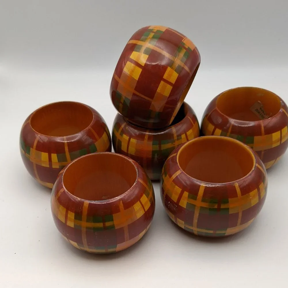 🧨🧨Set of 6 Napkin Rings Great Fall Colors